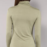 Dolcevita Manica Lunga Collo Alto in Modal - VERDE MILITARE - 6020