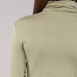 Dolcevita Manica Lunga Collo Alto in Modal - VERDE MILITARE - 6020