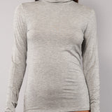 Dolcevita Manica Lunga Collo Alto in Modal - GRIGIO MELANGE - 6020