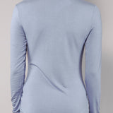 Dolcevita Manica Lunga Collo Alto in Modal - DENIM - 6020