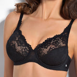 Reggiseno francese, foderato in cotone, con ferretto - NERO - 942