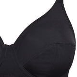 Reggiseno francese, foderato in cotone, con ferretto - NERO - 962