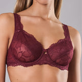 Reggiseno francese con ferretto in pizzo floreale - MELOGRANO - 8030