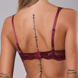 Reggiseno francese con ferretto in pizzo floreale - MELOGRANO - 8030