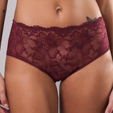 Slip donna a vita alta in pizzo floreale - MELOGRANO - 8039