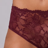 Slip donna a vita alta in pizzo floreale - MELOGRANO - 8039