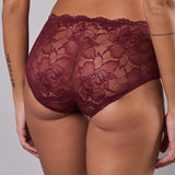 Slip donna a vita alta in pizzo floreale - MELOGRANO - 8039
