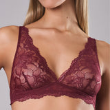 Reggiseno senza ferretto in pizzo floreale - MELOGRANO - 8046