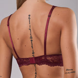 Reggiseno senza ferretto in pizzo floreale - MELOGRANO - 8046