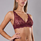 Reggiseno senza ferretto in pizzo floreale - MELOGRANO - 8046