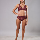 Reggiseno senza ferretto in pizzo floreale - MELOGRANO - 8046