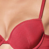 Push-up con coppe graduate e ferretto - ROSSO - 7614