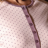 Camicia da notte serafino a manica lunga, lunghezza 90 cm in taglia S - MALVA - BI25