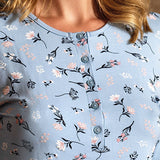 Camicia da notte serafino a manica lunga - AZZURRO - SI25
