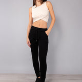 Leggings sportivo con interno in pile - NERO - 4 - NERO - LG01