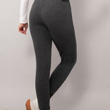 Leggings sportivo con interno in pile - GRIGIO MELANGE - 4 - GRIGIO MELANGE - LG01