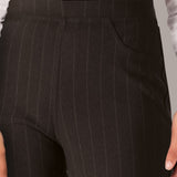 Leggings gessato - MOKA - 4 - MOKA - LG18