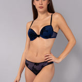 Push-up con coppe graduate e ferretto - NERO - 7824