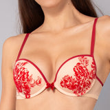 Push-up con coppe graduate e ferretto - ROSSO - 7824