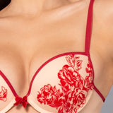 Push-up con coppe graduate e ferretto - ROSSO - 7824
