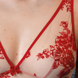 Triangolo alto non imbottito senza ferretto - ROSSO - 7826