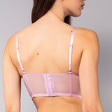 Bustino con coppe imbottite e ferretto - ROSA - 7851