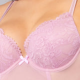 Bustino con coppe imbottite e ferretto - ROSA - 7851