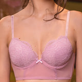 Bustino con coppe imbottite e ferretto - ROSA - 7851
