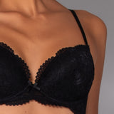 Reggiseno con coppe imbottite e ferretto - NERO - 7852