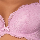 Reggiseno con coppe imbottite e ferretto - ROSA - 7852