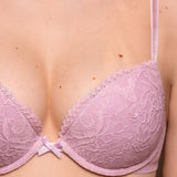 Push-up con coppe graduate e ferretto - ROSA - 7854