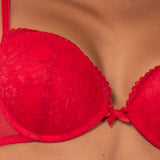 Push-up con coppe graduate e ferretto - ROSSO - 7854