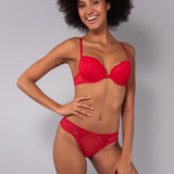 Push-up con coppe graduate e ferretto - ROSSO - 7854