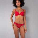 Push-up con coppe graduate e ferretto - ROSSO - 7854