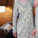 Camicia da notte serafino L 90 - GRIGIO MELANGE - 7 - GRIGIO MELANGE - CA25