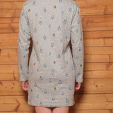 Camicia da notte serafino L 90 - GRIGIO MELANGE - 7 - GRIGIO MELANGE - CA25