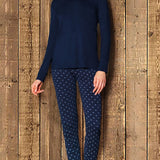 Pigiama scollo a V - BLUE - 7 - BLUE - LI12