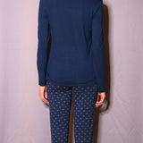 Pigiama scollo a V - BLUE - 7 - BLUE - LI12