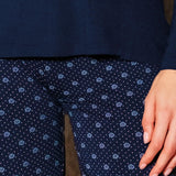 Pigiama scollo a V - BLUE - 7 - BLUE - LI12