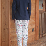 Pigiama serafino - CREMA/BLUE - 7 - CREMA/BLUE - SV16