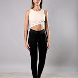 Leggings sportivo con polsino - NERO - LG01