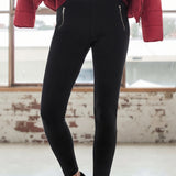 Leggings termici donna blu con interno in orsetto - NERO - LG06