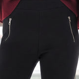 Leggings termici donna blu con interno in orsetto - NERO - LG06