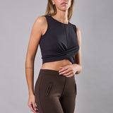 Leggings termici donna blu con interno in orsetto - MARRONE - LG06