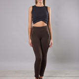 Leggings termici donna blu con interno in orsetto - MARRONE - LG06