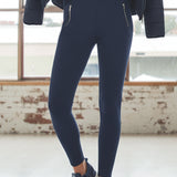Leggings termici donna blu con interno in orsetto - BLU - LG06