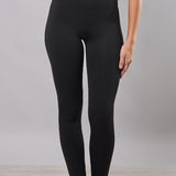 Leggings tecnici donna marroni elasticizzati con vita doppiata – LG13