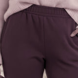 Pantalone donna elasticizzato a sigaretta con tasche e interno in micropile - MOSTO - LG26