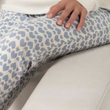 Pigiama donna in caldo cotone con maglia stampata e pantaloni fantasia cuori - AZZURRO - DO16