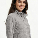 Pigiama donna in Coral con collo alto - GRIGIO - OF45